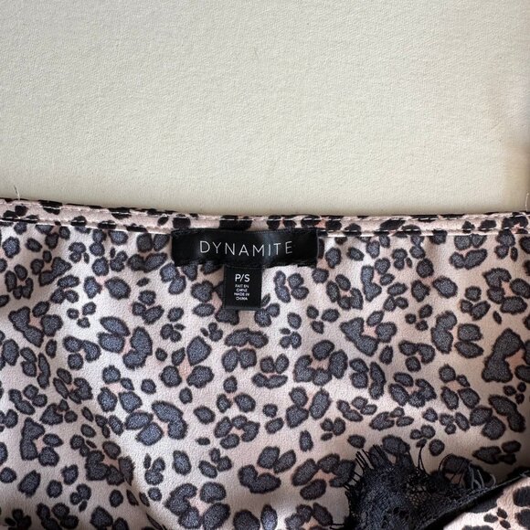 Cheetah Silk and Lace Cami - Picture 3 of 3